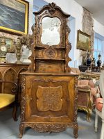 Rokoko-revival kommode med udskåret spejl — Louis XV-stil, Frankrig, ca. 1875 - Billede 2