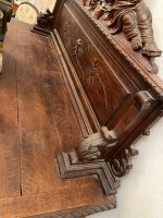 Monumental Oak Sideboard with Figural Carvings – Female Figures, Angels, Animals—Neo-Renaissance, Belgium, 19th Century - Image 17
