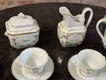 Antīka "De Fuisseaux Baudour" tējas/kafijas porcelāna servīze 11 personām (Antique Belgian Porcelain) (6907) krūzītes ar lielu tilpuma ietilpību (6907) - Image 4