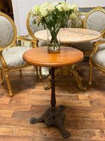 franču bistro galds ar koka virsmu, vidēja izmēra (6616) - Image 3