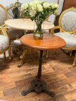 franču bistro galds ar koka virsmu, vidēja izmēra (6616) - Image 10