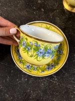 Antīka Tējas/Kafijas porcelāna servīze ar rudzupuķēm — Vieux Paris (Antique Porcelain Tea Set) (6902) - Image 4