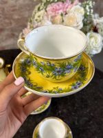 Antīka Tējas/Kafijas porcelāna servīze ar rudzupuķēm — Vieux Paris (Antique Porcelain Tea Set) (6902) - Image 3