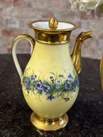Antīka Tējas/Kafijas porcelāna servīze ar rudzupuķēm — Vieux Paris (Antique Porcelain Tea Set) (6902) - Image 14