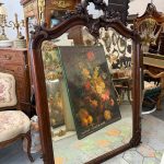 large carved wood wall mirror