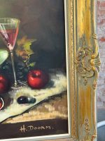 Majestātiska un Ļoti Liela Klusās Dabas Oriģinālglezna Greznā Zelta Rāmī (large framed still life oil painting) — Klusās dabas žanrā, (5774) - Image 11