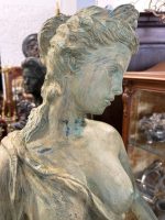 Bronzas figūra-strūklaka — sieviete ar krūzi, var izmantot kā figūru dārzā, interjerā vai kā strūklaku, Neoklasicisms (5657) - Image 8
