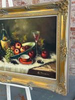 Majestātiska un Ļoti Liela Klusās Dabas Oriģinālglezna Greznā Zelta Rāmī (large framed still life oil painting) — Klusās dabas žanrā, (5774) - Image 6