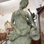 Bronzas figūra-strūklaka — sieviete ar krūzi, var izmantot kā figūru dārzā, interjerā vai kā strūklaku, Neoklasicisms (5657)