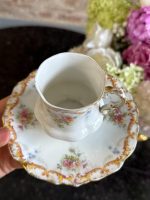 porcelāna krūzīte ar ziedu motīvu, maza izmēra (7302) - Image 4