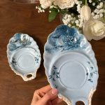 2gab, neliela izmēra porcelāna šķīvji krūzītei un desertam (6277)
