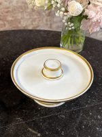 Antīks divstāvīgs un divdaļīgs porcelāna trauks ar iniciāļiem - Ampīra stilā (Antique two tier porcelain compote in Empire style) (6904) - Image 5