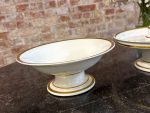 Antīks divstāvīgs un divdaļīgs porcelāna trauks ar iniciāļiem - Ampīra stilā (Antique two tier porcelain compote in Empire style) (6904) - Image 7