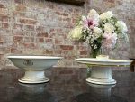 Antīks divstāvīgs un divdaļīgs porcelāna trauks ar iniciāļiem - Ampīra stilā (Antique two tier porcelain compote in Empire style) (6904) - Image 8