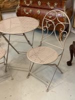 Folding garden set in beige - table + 2 chairs, lightweight (6624) - Image 5