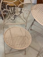 Folding garden set in beige - table + 2 chairs, lightweight (6624) - Image 8