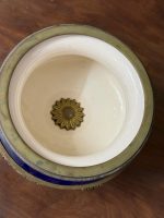 Antīks kobalta zilā porcelāna trauks ar bronzu — Luija XVI stilā (antique cobalt blue centerpiece bowl), ID 6266 - Image 7