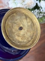 Antīks kobalta zilā porcelāna trauks ar bronzu — Luija XVI stilā (antique cobalt blue centerpiece bowl), ID 6266 - Image 11