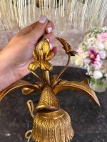 Zeltīta metāla galda lampa ar zaļu kupolu — Jūgendstilā (Gilt Metal Table Lamp with Green Shade in Art Nouveau Style) (6923) - Image 6
