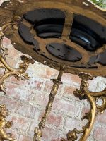 Bronzēts čuguna puķu galdiņš ar ķerubiem — Neorokoko (Antique Bronzed Cast Iron Flower Table) (5915) - Image 15