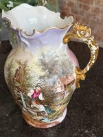 Antīka "Limoges" porcelāna krūka ar pastorālu gleznojumu (Antique Limoges Jug) (6480) - Image 3