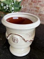 Anduze Urn in Cream White Glaze with Brown Ornament — Traditional South of France Ceramics, Terre Figuière Anduze Manufa - Image 10
