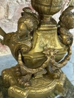 Grezna bronzas vitrīna ar sfinksām un zaļo marmoru — Napoléon III stilā (Rare Napoleon III Bronze Display Cabinet with Sphinx Mounts and Green Marble) (5787) - Image 14