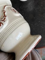 Anduze Urn in Cream White Glaze with Brown Ornament — Traditional South of France Ceramics, Terre Figuière Anduze Manufa - Image 14