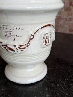 Anduze Urn in Cream White Glaze with Brown Ornament — Traditional South of France Ceramics, Terre Figuière Anduze Manufa - Image 12