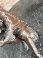Antik metallfigur – Peter Paul Rubens med skissbok eller bok - Bild 14
