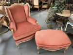 Atpūtas krēsls ar pufu — Luija XV stilā (French Louis XV Style Bergère Armchair with Ottoman) (4617) - Image 2