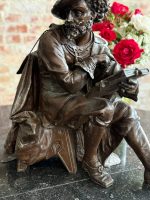 Antik metallfigur – Peter Paul Rubens med skissbok eller bok - Bild 9