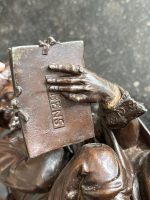 Antik metallfigur – Peter Paul Rubens med skissbok eller bok - Bild 5