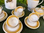 "ADP France" luksusa porcelāna tējas un kafijas servīze ar zeltījumu (Porcelain Set) (2764) - Image 6