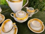 "ADP France" luksusa porcelāna tējas un kafijas servīze ar zeltījumu (Porcelain Set) (2764) - Image 8