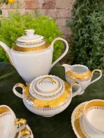 "ADP France" luksusa porcelāna tējas un kafijas servīze ar zeltījumu (Porcelain Set) (2764) - Image 9