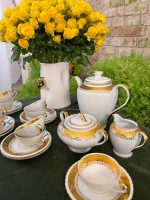 "ADP France" luksusa porcelāna tējas un kafijas servīze ar zeltījumu (Porcelain Set) (2764) - Image 3