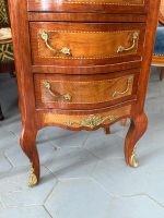 Antik mahogny semainier med intarsia och bronsapplikationer – Louis XV-stil (6632) - Bild 6