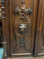 Cabinet en chêne sculpté de chimères, style Henri II, vers 1860-1890 – Image 25