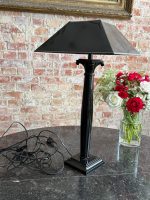 galda lampa melnā krāsā, keramika, vidēja izmēra (6944)