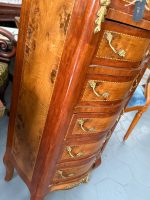 Antik mahogny semainier med intarsia och bronsapplikationer – Louis XV-stil (6632) - Bild 12