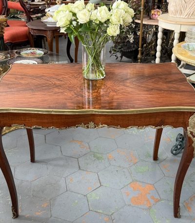 Antikt palisander sofabord med bronzedetaljer - Louis XV-stil (66320)