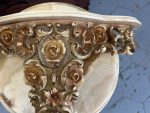 Spogulis un konsole ar ziedu rokaja rāmi — Neorokoko stilā (Rococo Revival Mirror and Console Set with Ornate Floral Frame) (4234) - Image 14
