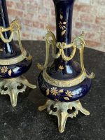 2pcs decorative vases in dark blue, medium size (6601) - Image 4