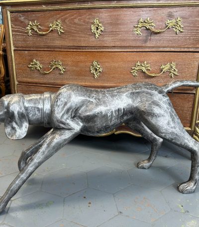 Aluminiums hundefigur, tung, mellemstor (4945)
