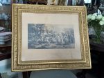 prints vidēja izmēra, ierāmēts zelta rāmī ar stiklu (6633)