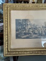 prints vidēja izmēra, ierāmēts zelta rāmī ar stiklu (6633) - Image 2