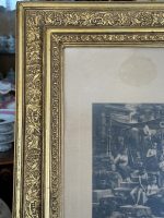 prints vidēja izmēra, ierāmēts zelta rāmī ar stiklu (6633) - Image 4