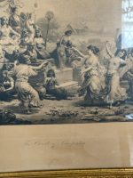 prints vidēja izmēra, ierāmēts zelta rāmī ar stiklu (6633) - Image 5