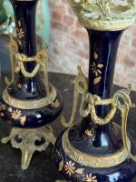 2pcs decorative vases in dark blue, medium size (6601) - Image 7